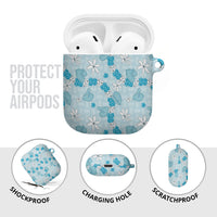 Hawaii Anthurium Tiare Pikake Lei AirPods Case UliUli Lauhala Art Pattern LT01 - Polynesian Pride