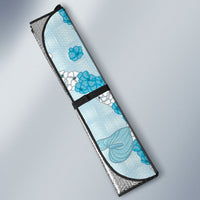 Hawaii Anthurium Tiare Pikake Lei Auto Sun Shade UliUli Lauhala Art Pattern