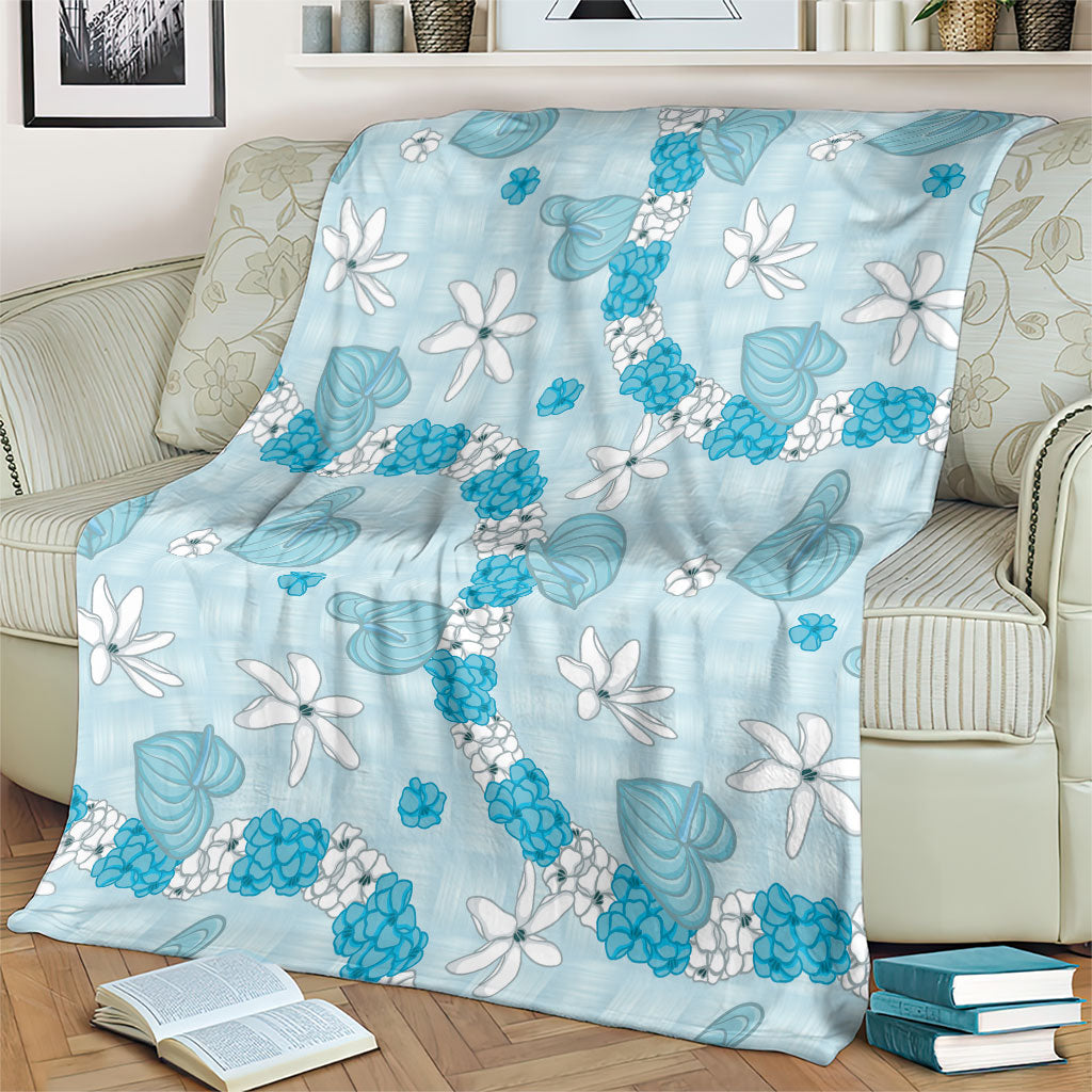 Hawaii Anthurium Tiare Pikake Lei Blanket UliUli Lauhala Art Pattern LT01 - Polynesian Pride