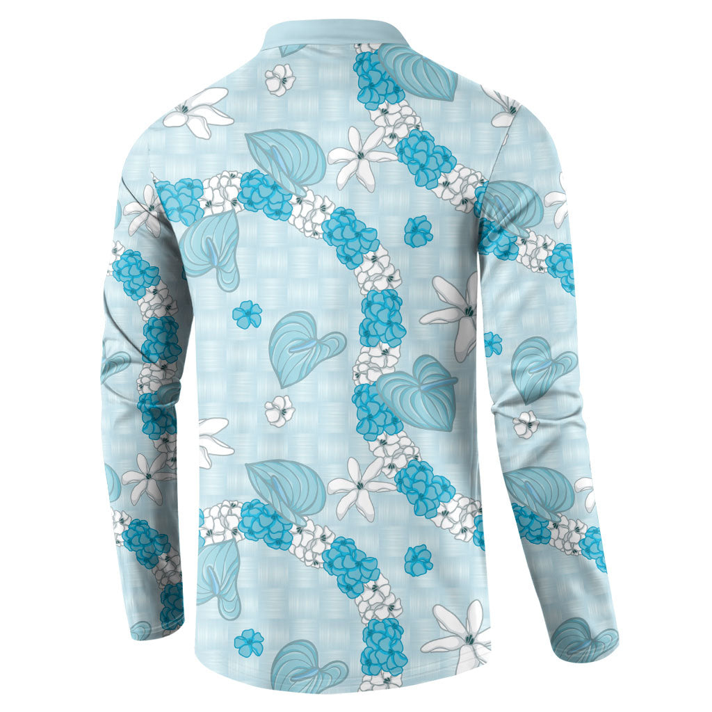 Hawaii Anthurium Tiare Pikake Lei Button Sweatshirt UliUli Lauhala Art Pattern LT01 - Polynesian Pride