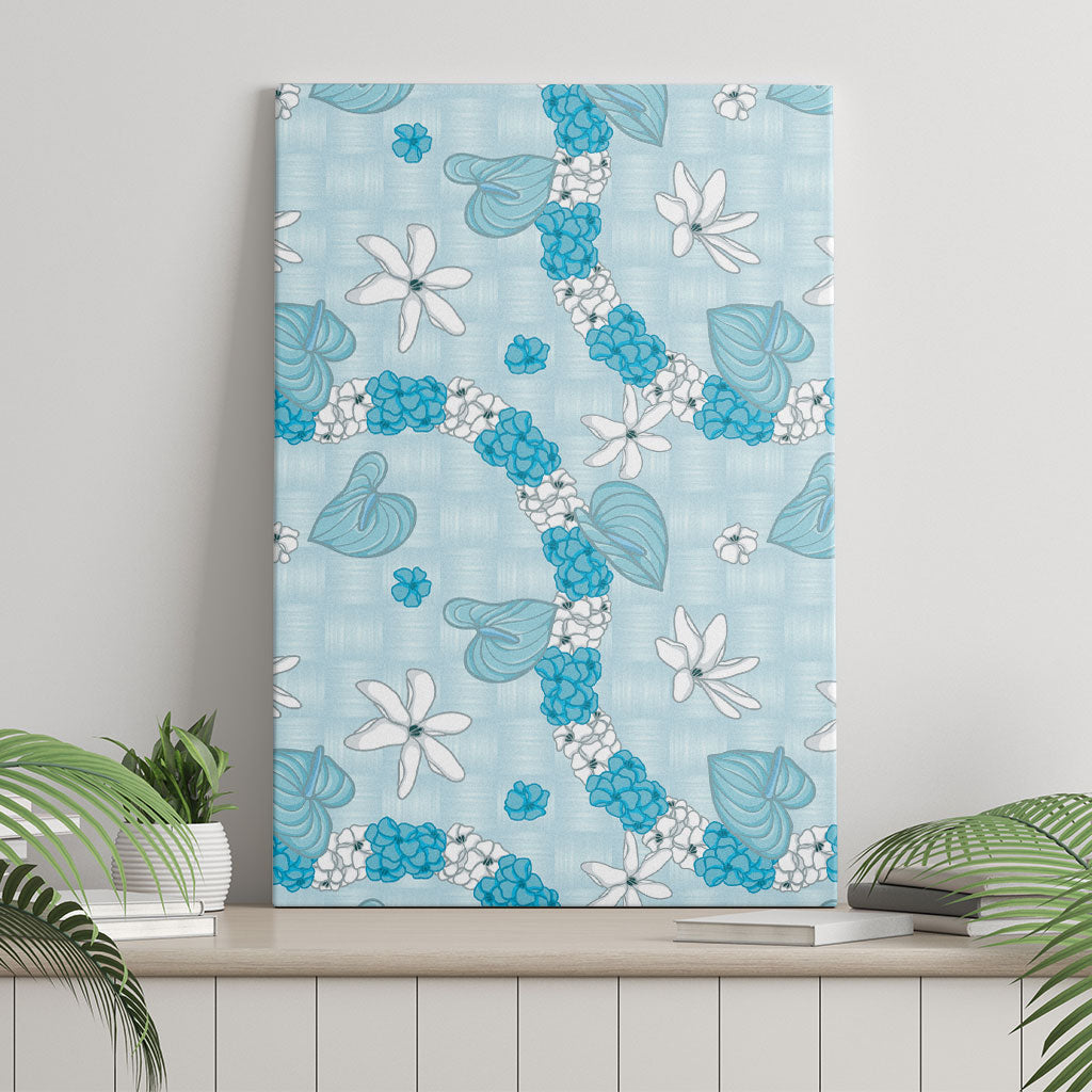 Hawaii Anthurium Tiare Pikake Lei Canvas Wall Art UliUli Lauhala Art Pattern LT01 - Polynesian Pride