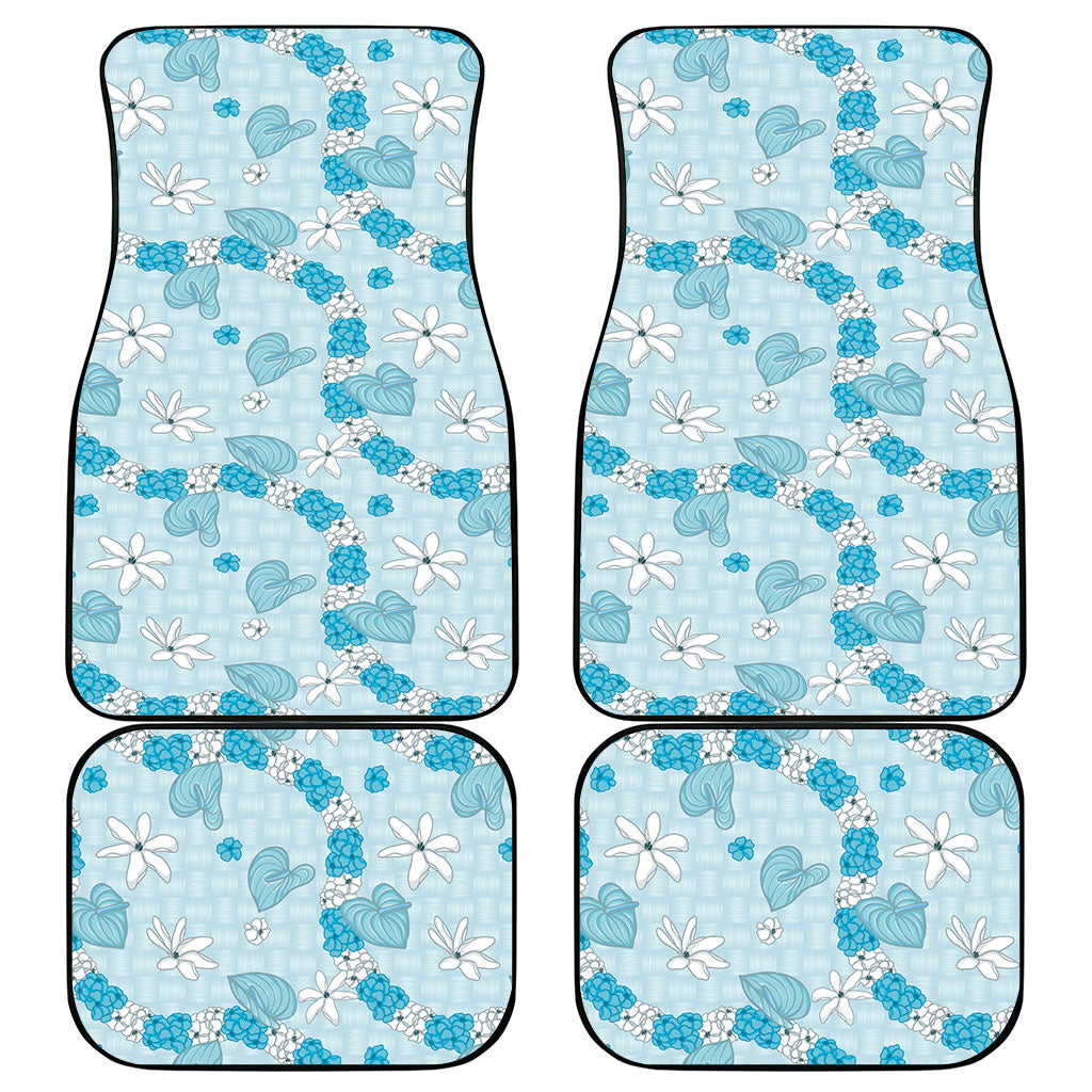Hawaii Anthurium Tiare Pikake Lei Car Mats UliUli Lauhala Art Pattern LT01 - Polynesian Pride