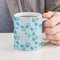 Hawaii Anthurium Tiare Pikake Lei Ceramic Mug UliUli Lauhala Art Pattern LT01 - Polynesian Pride