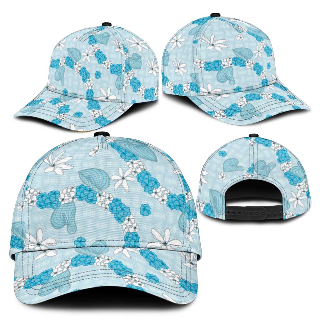 Hawaii Anthurium Tiare Pikake Lei Classic Cap UliUli Lauhala Art Pattern LT01 - Polynesian Pride
