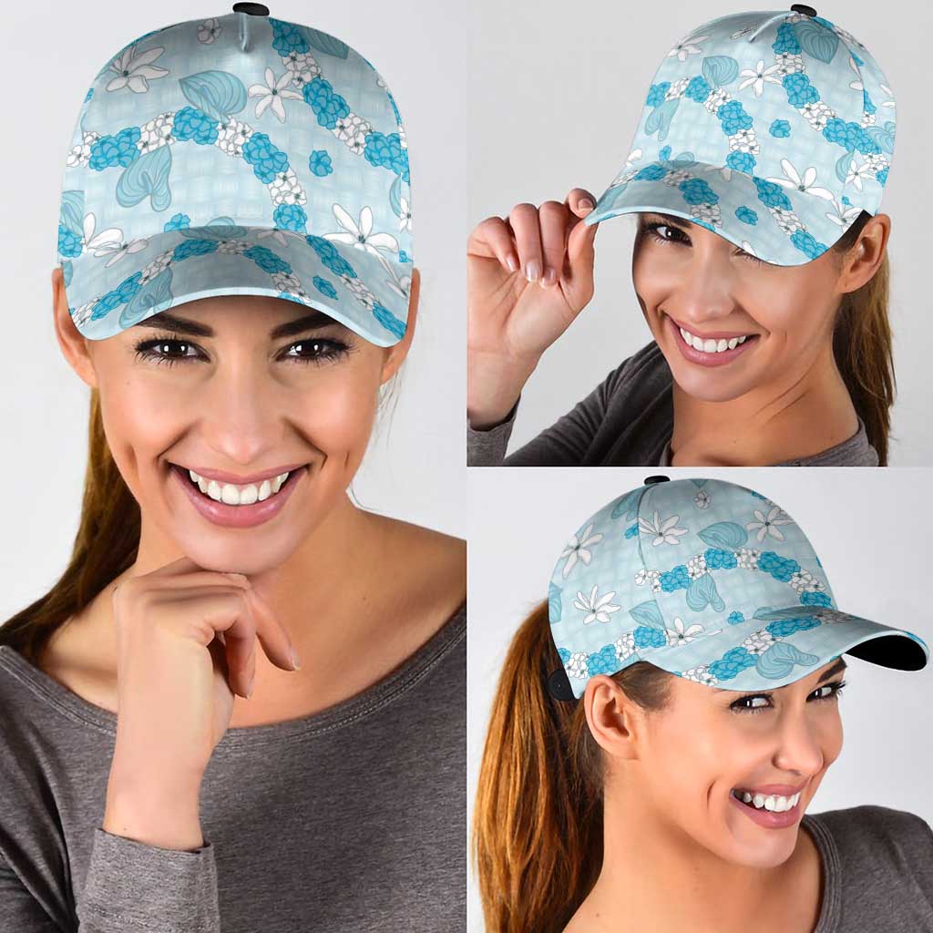 Hawaii Anthurium Tiare Pikake Lei Classic Cap UliUli Lauhala Art Pattern LT01 - Polynesian Pride