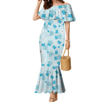 Hawaii Anthurium Tiare Pikake Lei Family Matching Mermaid Dress and Hawaiian Shirt UliUli Lauhala Art Pattern