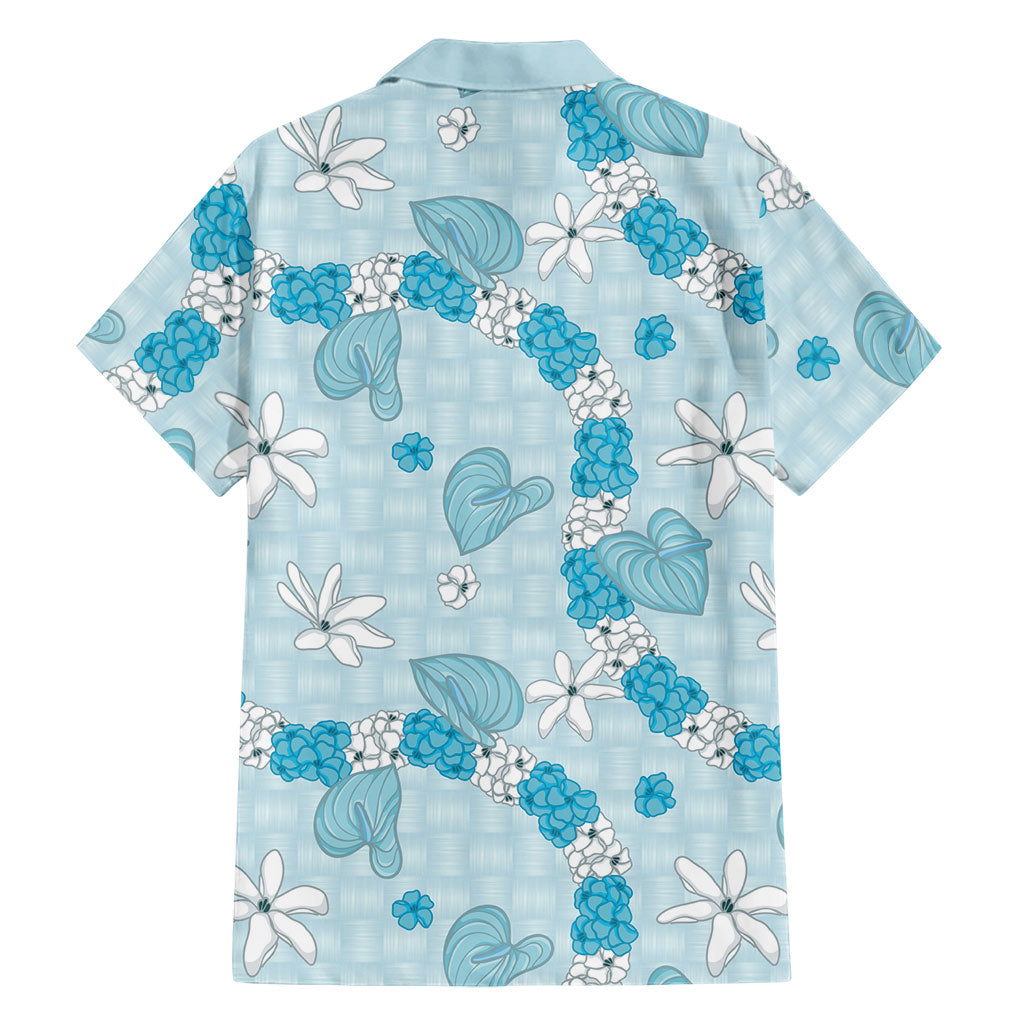 Hawaii Anthurium Tiare Pikake Lei Family Matching Short Sleeve Bodycon Dress and Hawaiian Shirt UliUli Lauhala Art Pattern