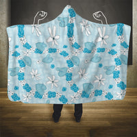 Hawaii Anthurium Tiare Pikake Lei Hooded Blanket UliUli Lauhala Art Pattern LT01 - Polynesian Pride