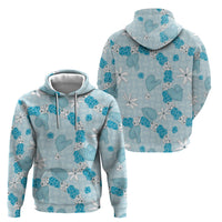 Hawaii Anthurium Tiare Pikake Lei Hoodie UliUli Lauhala Art Pattern