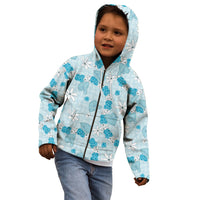 Hawaii Anthurium Tiare Pikake Lei Kid Hoodie UliUli Lauhala Art Pattern LT01 - Polynesian Pride