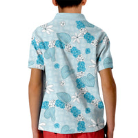 Hawaii Anthurium Tiare Pikake Lei Kid Polo Shirt UliUli Lauhala Art Pattern LT01 - Polynesian Pride