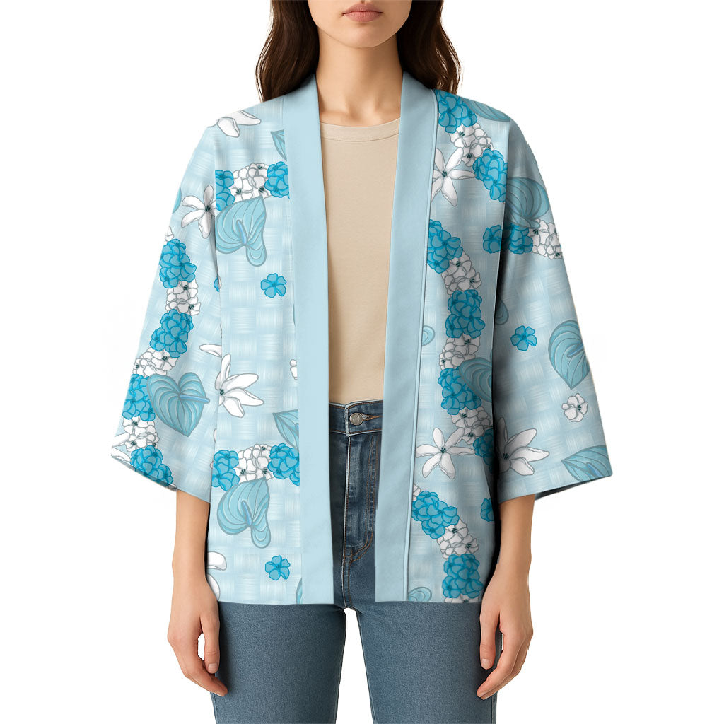 Hawaii Anthurium Tiare Pikake Lei Kimono UliUli Lauhala Art Pattern LT01 - Polynesian Pride