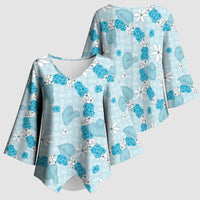 Hawaii Anthurium Tiare Pikake Lei Kimono Sleeve Blouse UliUli Lauhala Art Pattern LT01 - Polynesian Pride