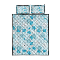 Hawaii Anthurium Tiare Pikake Lei Quilt Bed Set UliUli Lauhala Art Pattern LT01 - Polynesian Pride