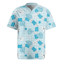Hawaii Anthurium Tiare Pikake Lei Rugby Jersey UliUli Lauhala Art Pattern