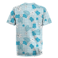 Hawaii Anthurium Tiare Pikake Lei Rugby Jersey UliUli Lauhala Art Pattern