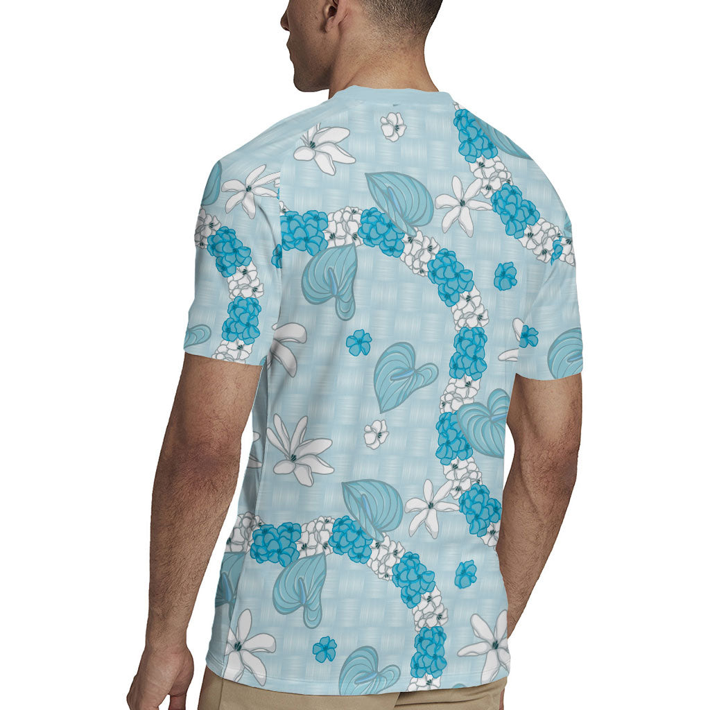 Hawaii Anthurium Tiare Pikake Lei Rugby Jersey UliUli Lauhala Art Pattern