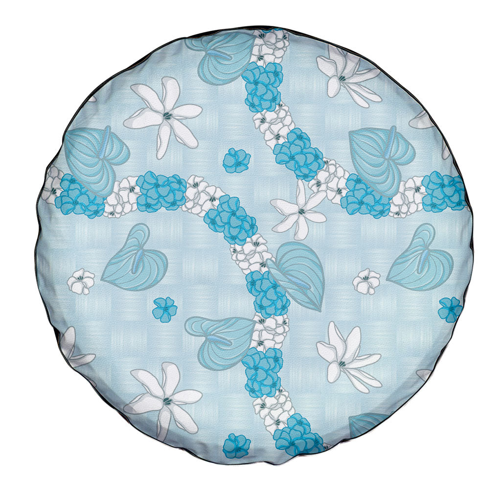 Hawaii Anthurium Tiare Pikake Lei Spare Tire Cover UliUli Lauhala Art Pattern LT01 - Polynesian Pride