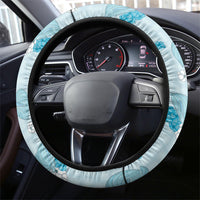 Hawaii Anthurium Tiare Pikake Lei Steering Wheel Cover UliUli Lauhala Art Pattern LT01 - Polynesian Pride