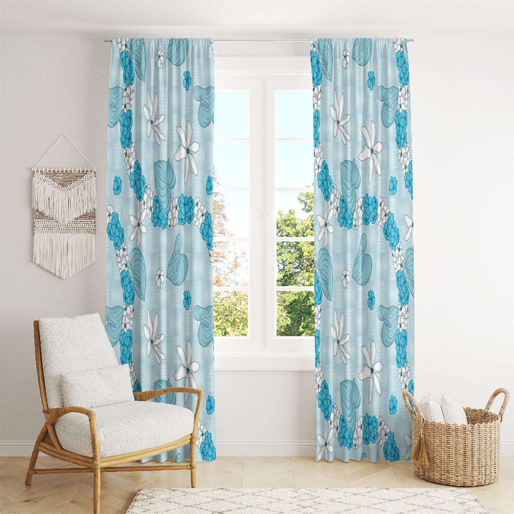 Hawaii Anthurium Tiare Pikake Lei Window Curtain UliUli Lauhala Art Pattern LT01 - Polynesian Pride