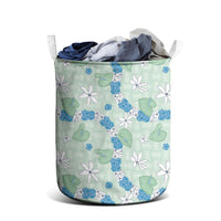 Hawaii Anthurium Tiare Pikake Lei Laundry Basket Omaomao Lauhala Art Pattern LT01 - Polynesian Pride