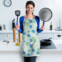 Hawaii Anthurium Tiare Pikake Lei Apron Omaomao Lauhala Art Pattern