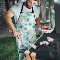 Hawaii Anthurium Tiare Pikake Lei Apron Omaomao Lauhala Art Pattern