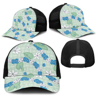 Hawaii Anthurium Tiare Pikake Lei Baseball Net Cap Omaomao Lauhala Art Pattern LT01 - Polynesian Pride