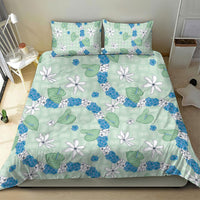 Hawaii Anthurium Tiare Pikake Lei Bedding Set Omaomao Lauhala Art Pattern LT01 - Polynesian Pride