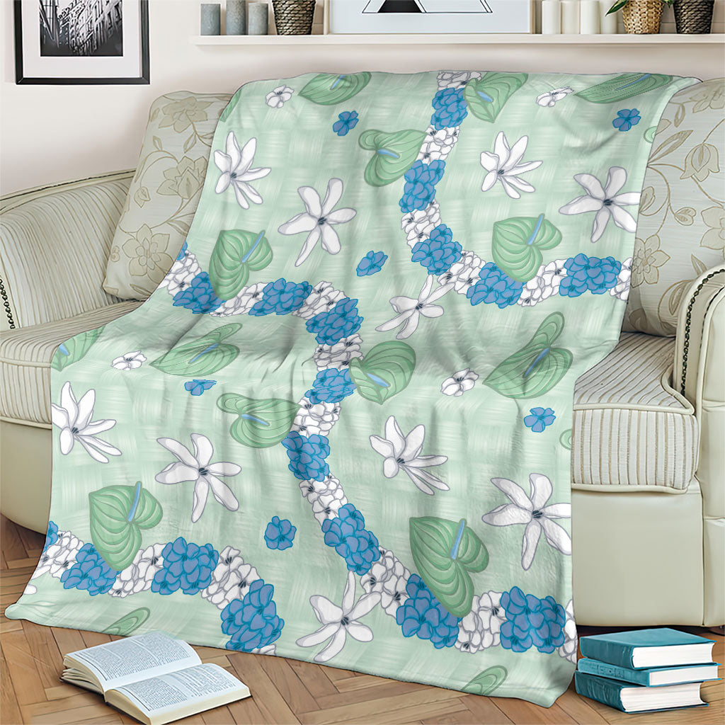 Hawaii Anthurium Tiare Pikake Lei Blanket Omaomao Lauhala Art Pattern LT01 - Polynesian Pride