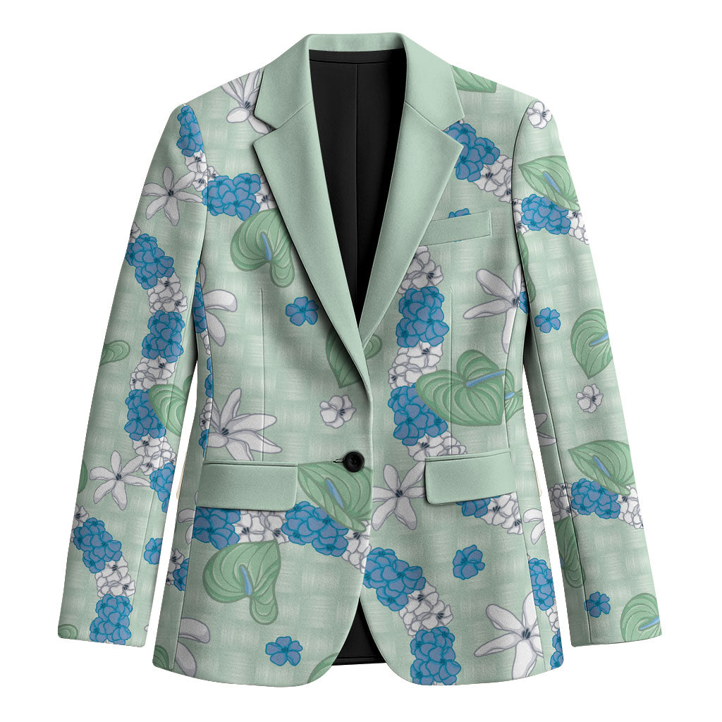 Hawaii Anthurium Tiare Pikake Lei Blazer Omaomao Lauhala Art Pattern
