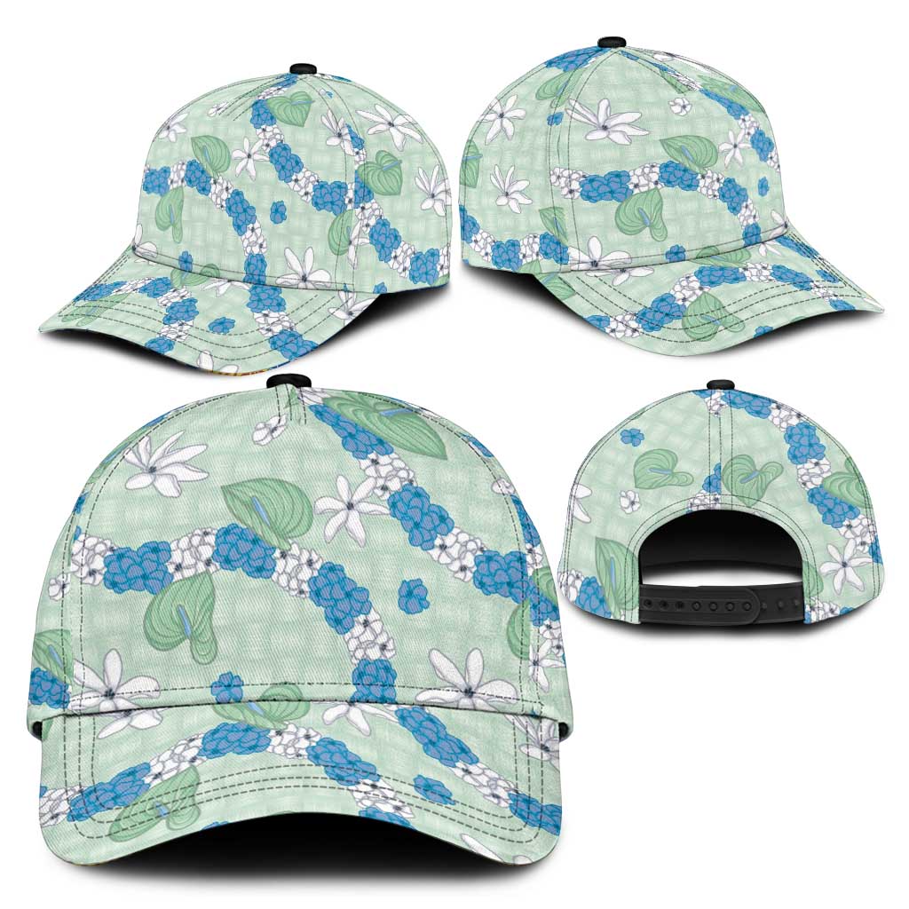 Hawaii Anthurium Tiare Pikake Lei Classic Cap Omaomao Lauhala Art Pattern LT01 - Polynesian Pride