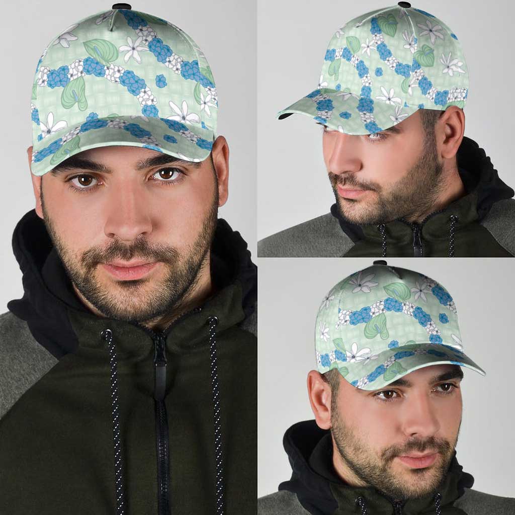 Hawaii Anthurium Tiare Pikake Lei Classic Cap Omaomao Lauhala Art Pattern LT01 - Polynesian Pride