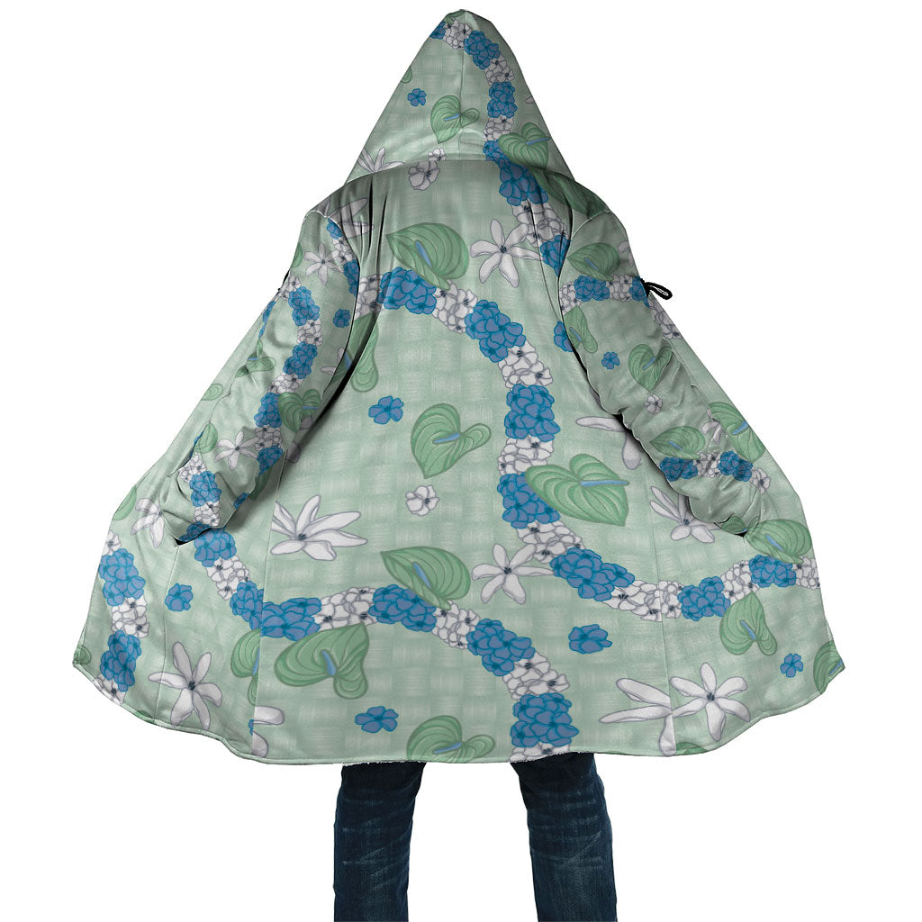 Hawaii Anthurium Tiare Pikake Lei Cloak Omaomao Lauhala Art Pattern LT01 Unisex Green - Polynesian Pride
