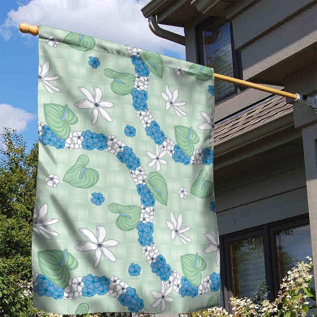 Hawaii Anthurium Tiare Pikake Lei Garden Flag Omaomao Lauhala Art Pattern LT01 - Polynesian Pride