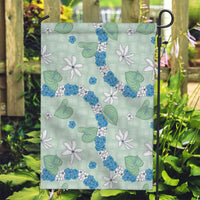 Hawaii Anthurium Tiare Pikake Lei Garden Flag Omaomao Lauhala Art Pattern LT01 Garden Flag Green - Polynesian Pride