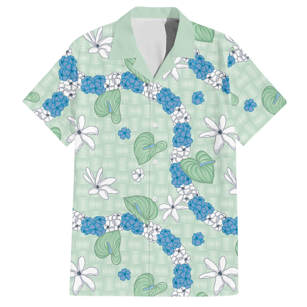Hawaii Anthurium Tiare Pikake Lei Hawaiian Shirt Omaomao Lauhala Art Pattern