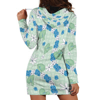 Hawaii Anthurium Tiare Pikake Lei Hoodie Dress Omaomao Lauhala Art Pattern