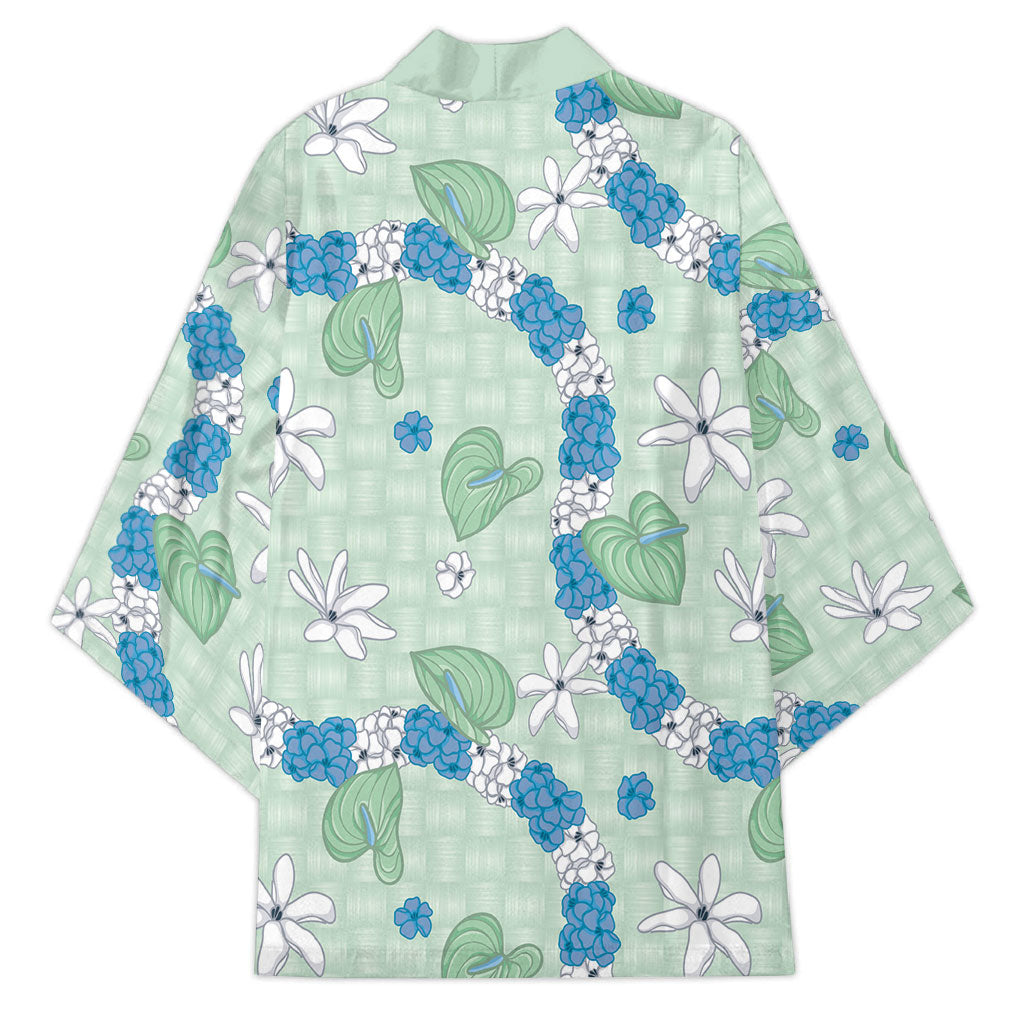 Hawaii Anthurium Tiare Pikake Lei Kimono Omaomao Lauhala Art Pattern LT01 - Polynesian Pride