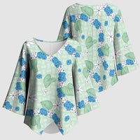 Hawaii Anthurium Tiare Pikake Lei Kimono Sleeve Blouse Omaomao Lauhala Art Pattern LT01 - Polynesian Pride