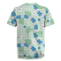 Hawaii Anthurium Tiare Pikake Lei Rugby Jersey Omaomao Lauhala Art Pattern LT01 - Polynesian Pride