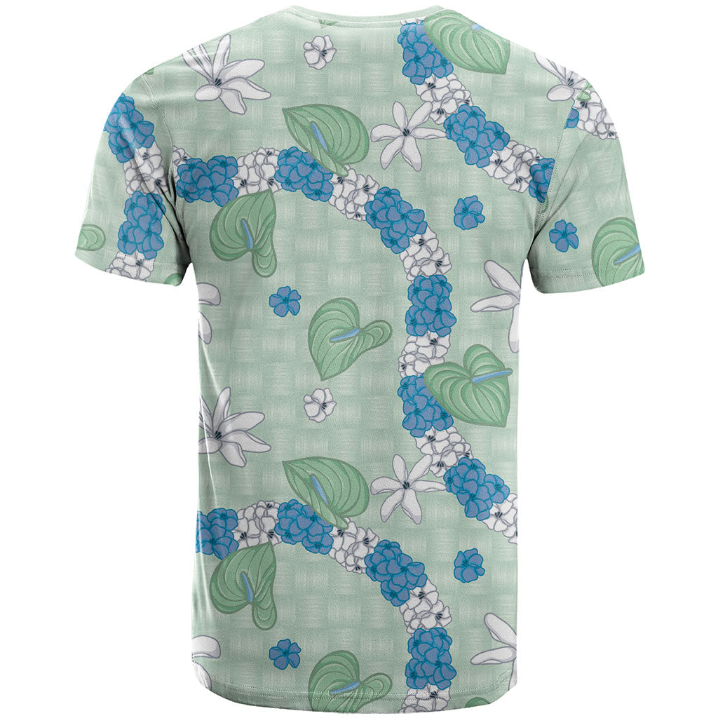 Hawaii Anthurium Tiare Pikake Lei T Shirt Omaomao Lauhala Art Pattern LT01 - Polynesian Pride