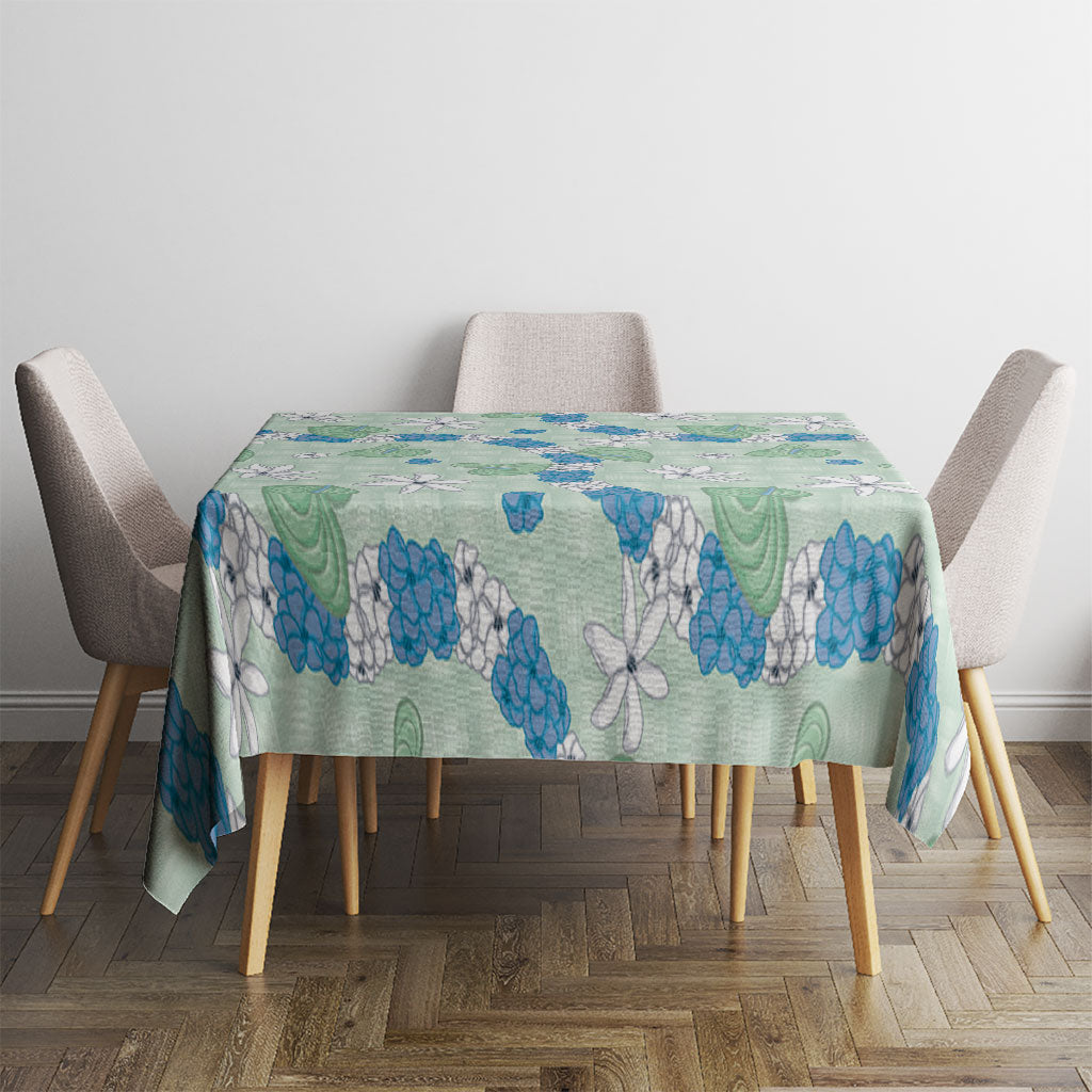 Hawaii Anthurium Tiare Pikake Lei Tablecloth Omaomao Lauhala Art Pattern LT01 - Polynesian Pride