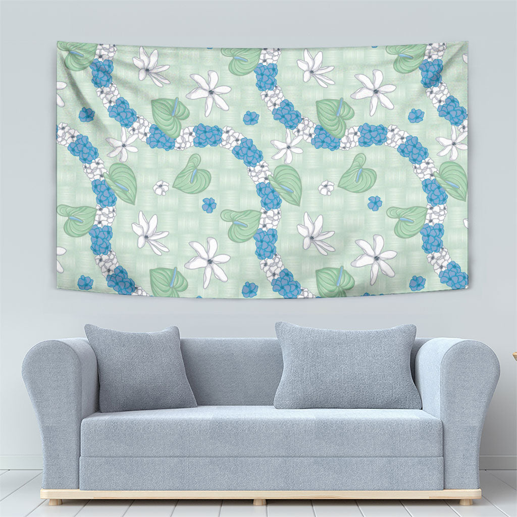Hawaii Anthurium Tiare Pikake Lei Tapestry Omaomao Lauhala Art Pattern LT01 - Polynesian Pride