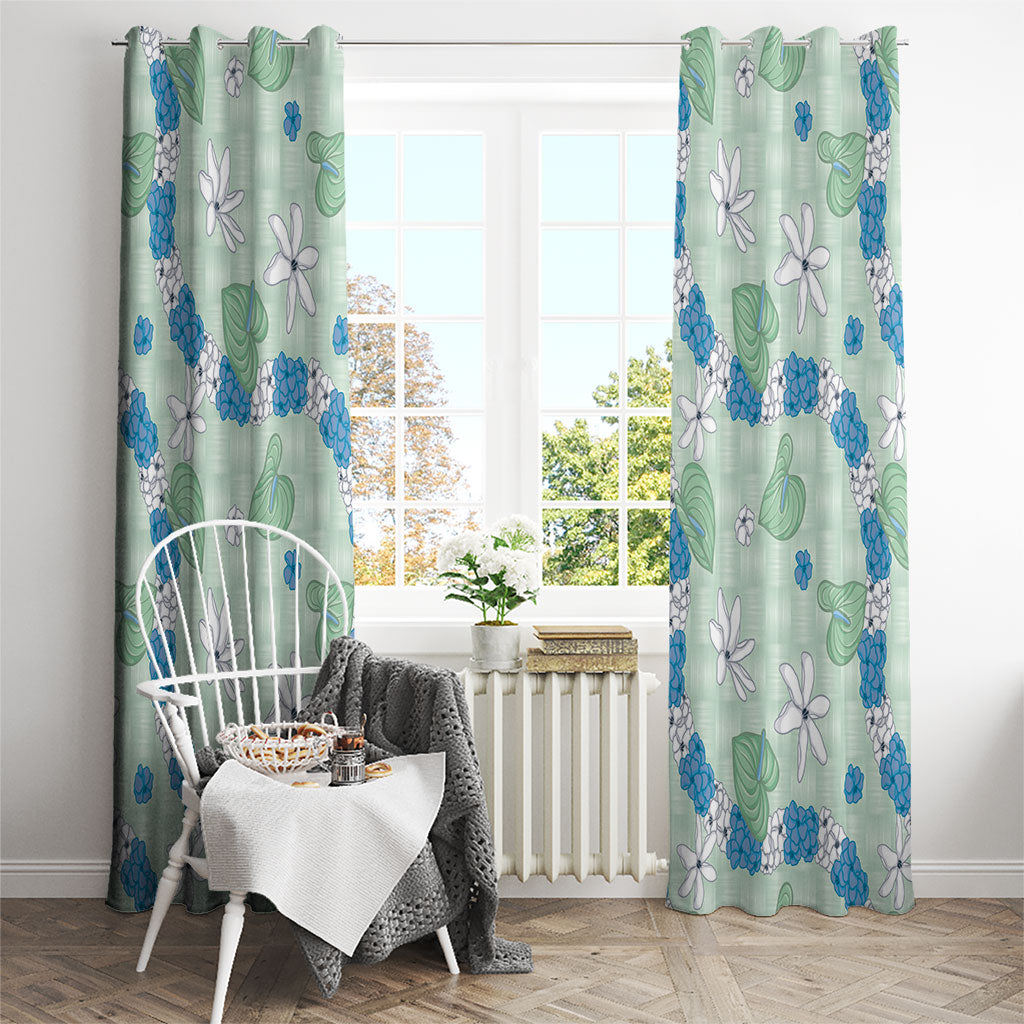 Hawaii Anthurium Tiare Pikake Lei Window Curtain Omaomao Lauhala Art Pattern LT01 - Polynesian Pride