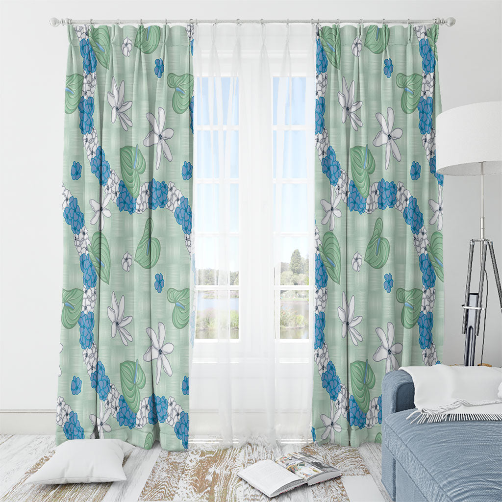 Hawaii Anthurium Tiare Pikake Lei Window Curtain Omaomao Lauhala Art Pattern LT01 - Polynesian Pride