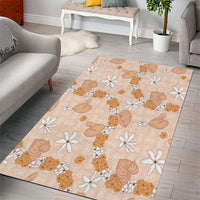 Hawaii Anthurium Tiare Pikake Lei Area Rug Alani Lauhala Art Pattern LT01 - Polynesian Pride