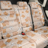 Hawaii Anthurium Tiare Pikake Lei Back Car Seat Cover Alani Lauhala Art Pattern