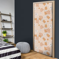 Hawaii Anthurium Tiare Pikake Lei Door Cover Alani Lauhala Art Pattern LT01 - Polynesian Pride