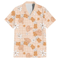 Hawaii Anthurium Tiare Pikake Lei Family Matching Long Sleeve Bodycon Dress and Hawaiian Shirt Alani Lauhala Art Pattern